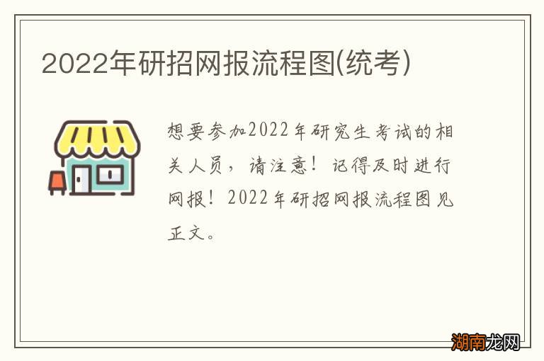 统考 2022年研招网报流程图