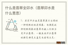 翡翠卯水是什么意思 什么是翡翠全卯水