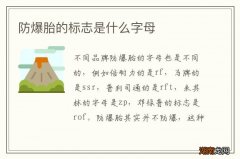 防爆胎的标志是什么字母