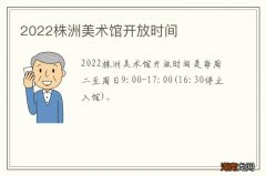 2022株洲美术馆开放时间