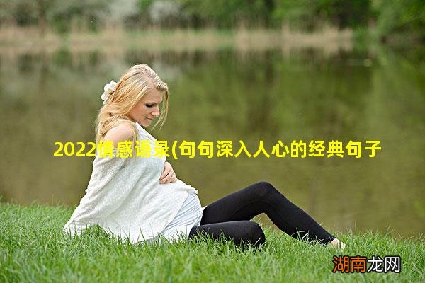 句句深入人心的经典句子 2022情感语录