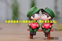 情感类的个人简介要怎么写 抖音情感简介