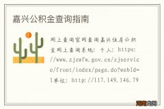 嘉兴公积金查询指南