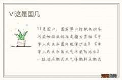 VI这是国几
