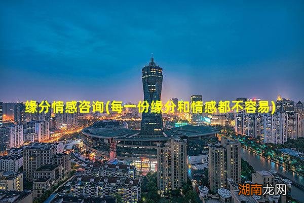 每一份缘分和情感都不容易 缘分情感咨询