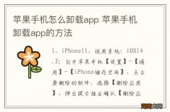 苹果手机怎么卸载app 苹果手机卸载app的方法