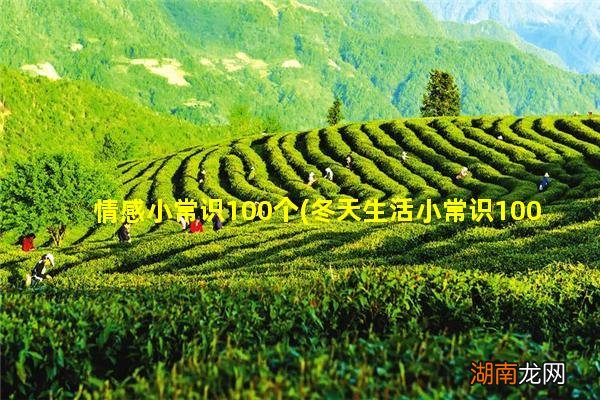 冬天生活小常识100条 情感小常识100个