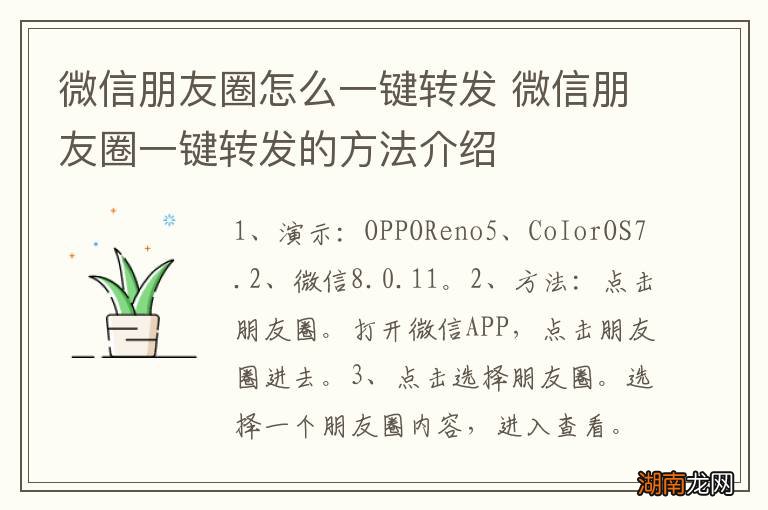 微信朋友圈怎么一键转发 微信朋友圈一键转发的方法介绍