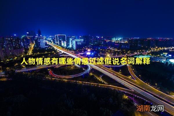 人物情感有哪些情感过滤假说名词解释