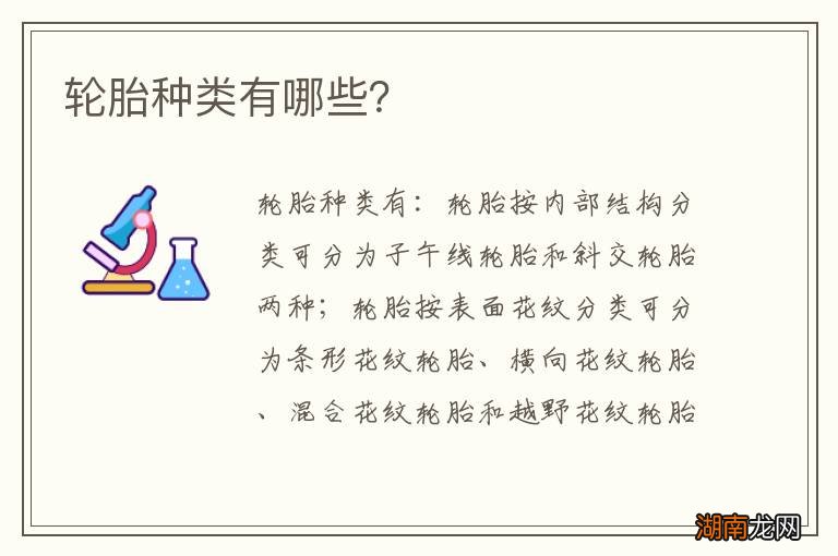 轮胎种类有哪些?