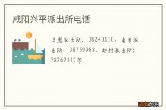 咸阳兴平派出所电话