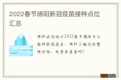 2022春节绵阳新冠疫苗接种点位汇总