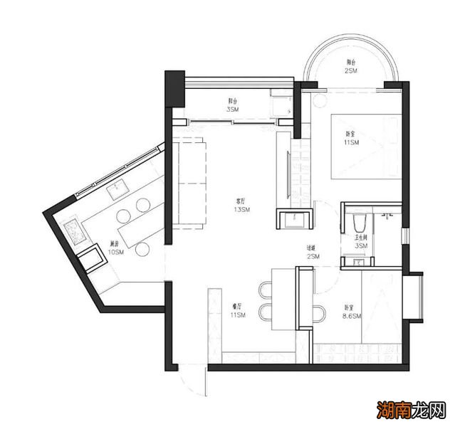 78㎡学区房变身现代简约风美居,合理规划,实现三房自由+超强收纳!