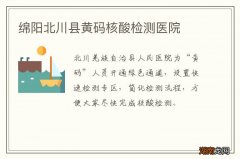 绵阳北川县黄码核酸检测医院