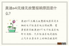 奥迪a4l无缘无故警报响原因是什么？
