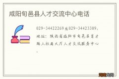 咸阳旬邑县人才交流中心电话