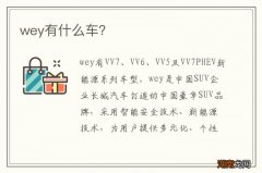 wey有什么车？