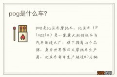 pog是什么车？