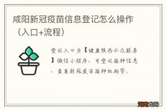 入口+流程 咸阳新冠疫苗信息登记怎么操作