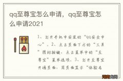 qq至尊宝怎么申请，qq至尊宝怎么申请2021