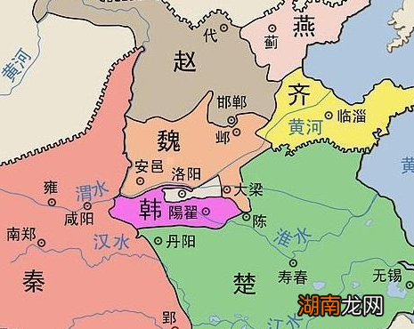 战国七雄中韩国是最弱的一个 韩国的地盘有多大