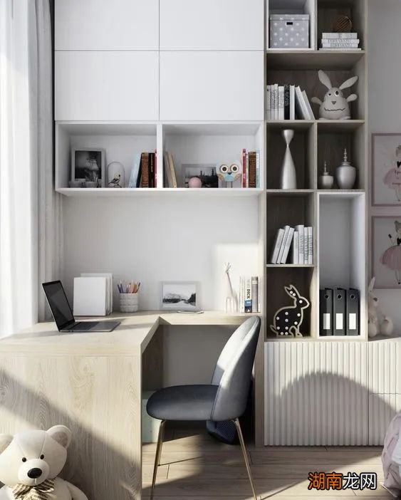 书桌+柜子一体化，预留1m空间是前提，小卧室也能迎刃而解！