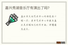 嘉兴秀湖音乐厅有演出了吗？