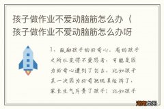 孩子做作业不爱动脑筋怎么办呀 孩子做作业不爱动脑筋怎么办