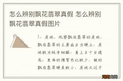 怎么辨别飘花翡翠真假 怎么辨别飘花翡翠真假图片