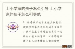 上小学家的孩子怎么引导 上小学家的孩子怎么引导他