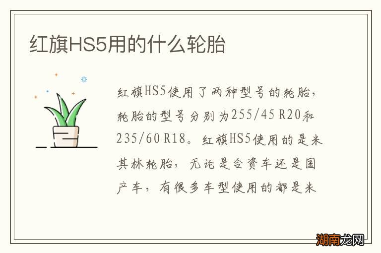 红旗HS5用的什么轮胎