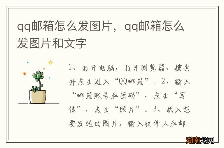 qq邮箱怎么发图片,qq邮箱怎么发图片和文字