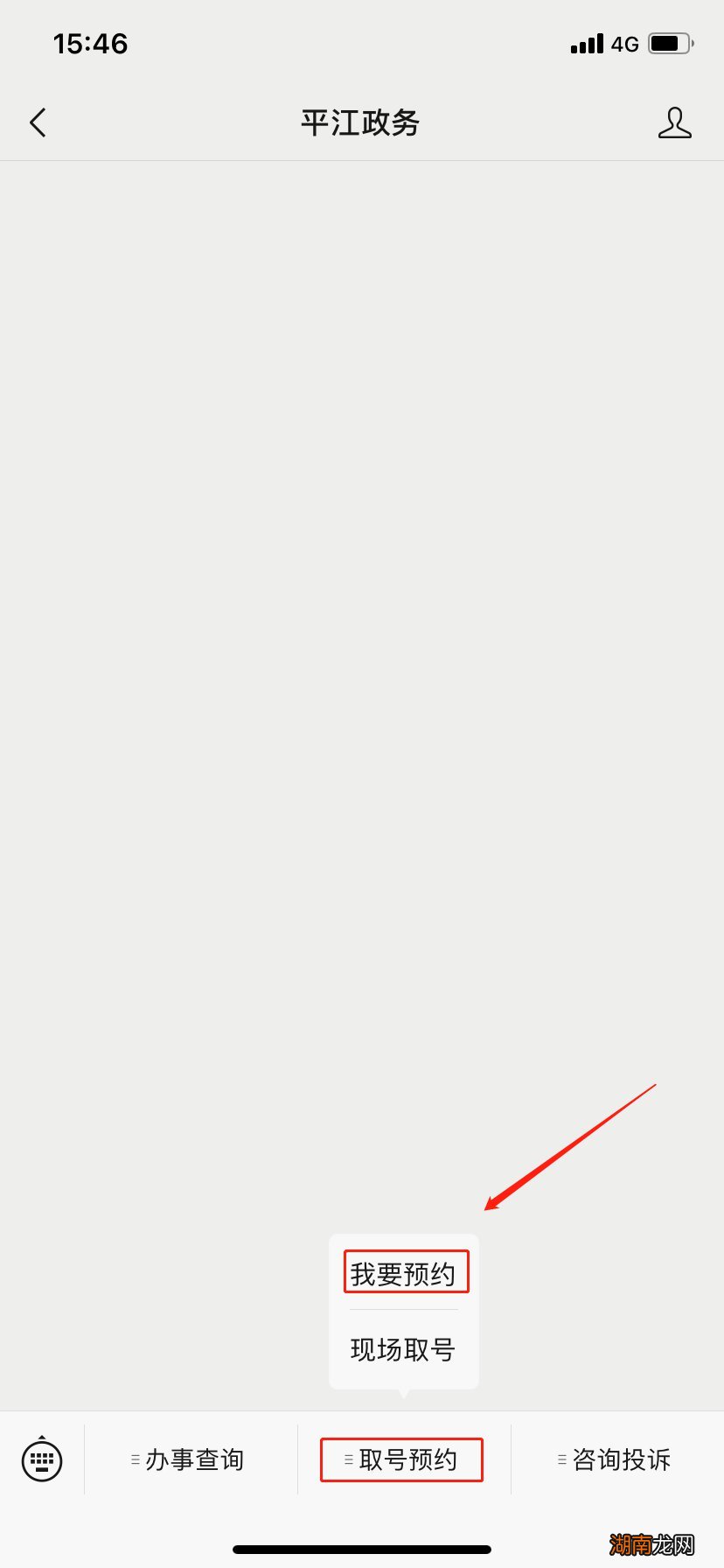 平江政务服务中心办事网上预约入口