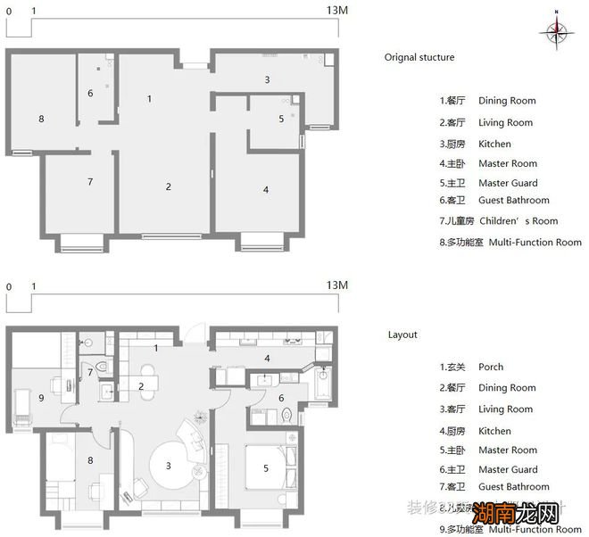 客厅变书房,餐厅可隐藏