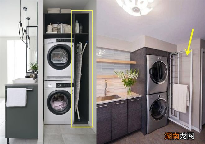 这是聪明的做法，洗衣柜侧面留10公分窄壁龛，别看空间小确实实用