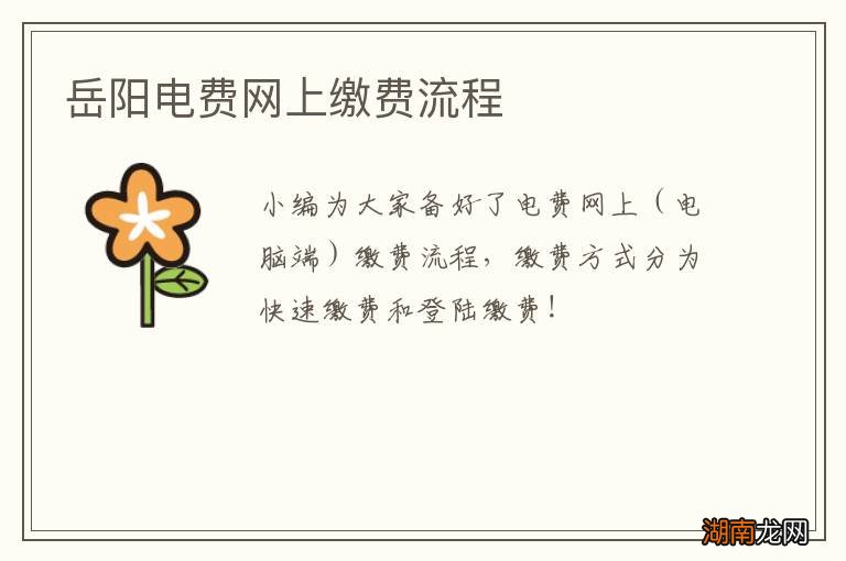 岳阳电费网上缴费流程