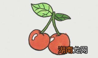 樱桃怎么画 樱桃简笔画教程