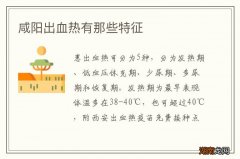 咸阳出血热有那些特征