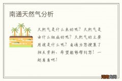 南通天然气分析