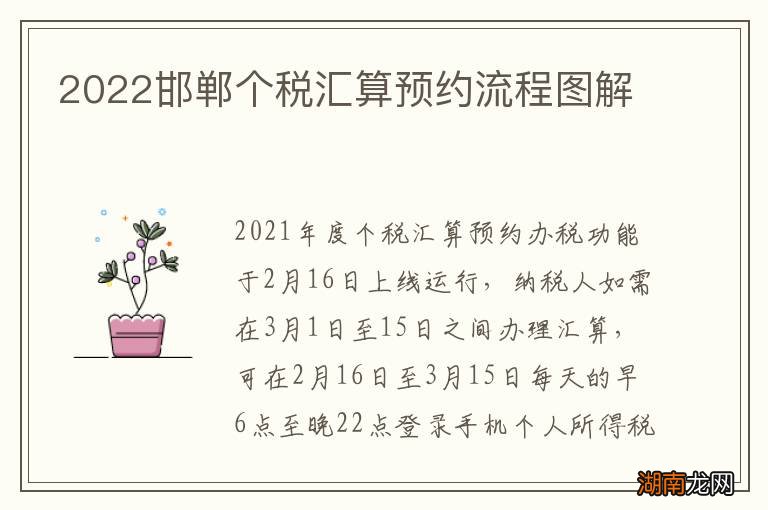 2022邯郸个税汇算预约流程图解