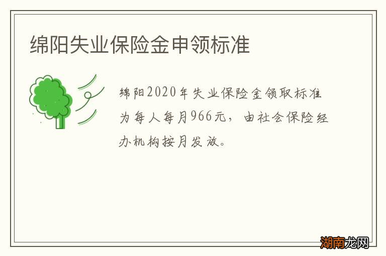 绵阳失业保险金申领标准