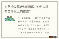 布艺沙发霉迹如何清洗 如何去除布艺沙发上的霉迹?