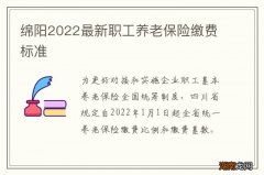 绵阳2022最新职工养老保险缴费标准