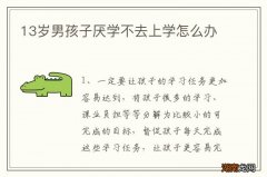 13岁男孩子厌学不去上学怎么办