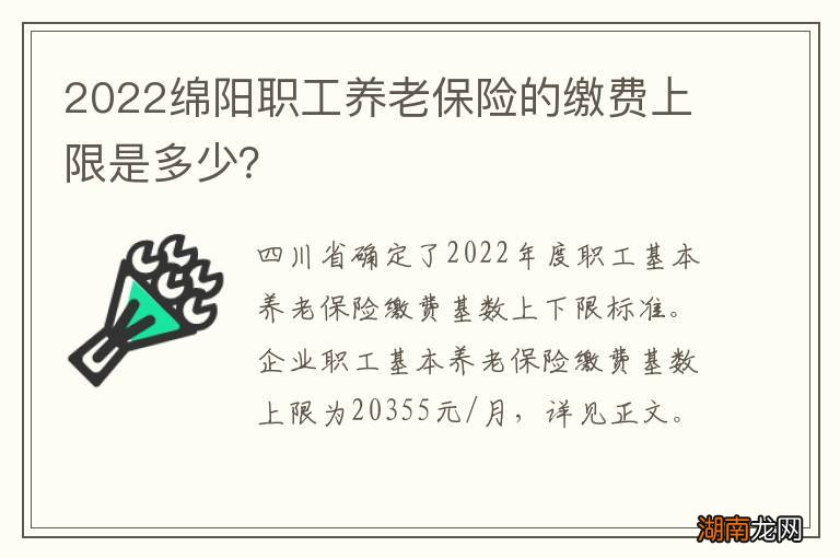 2022绵阳职工养老保险的缴费上限是多少?