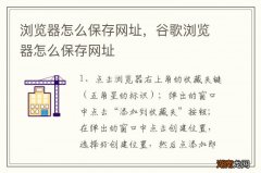 浏览器怎么保存网址，谷歌浏览器怎么保存网址