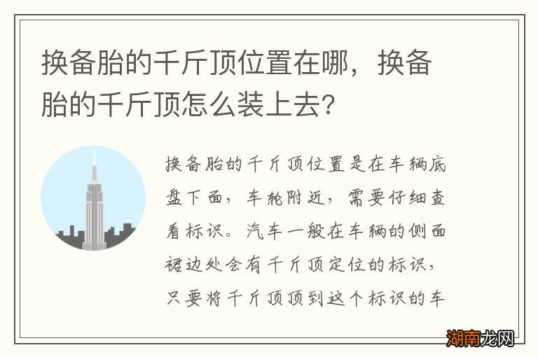 换备胎的千斤顶位置在哪，换备胎的千斤顶怎么装上去?