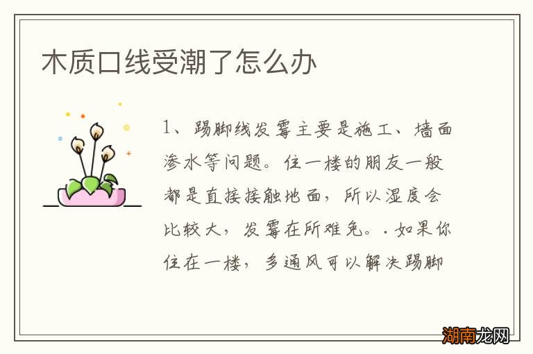 木质口线受潮了怎么办