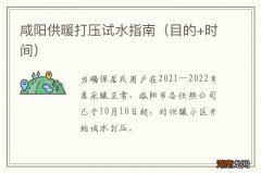 目的+时间 咸阳供暖打压试水指南