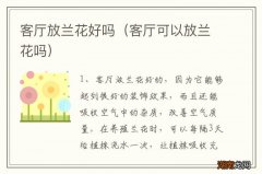 客厅可以放兰花吗 客厅放兰花好吗